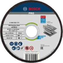 Bosch - PRO Stainless Steel and Metal - Disc taiere inox si metal,  125x22.2x1 mm, 1 buc