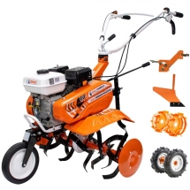 Ruris - DAC 7000ACC2 - Motosapa, General Engine, -, 7 CP, 560-830 mm, 3 viteze (2 inainte + 1 inapoi), benzina fara plumb, roti cauciuc, roti metalice, plug, adaptor